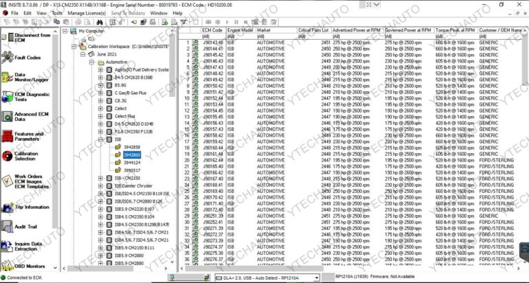 cummins insite calibration download